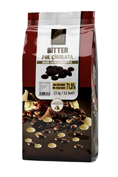BARLO CHOCOLATE PREMİUM Barlo Premium Bitter Pul Çikolata %57 2.5 KG