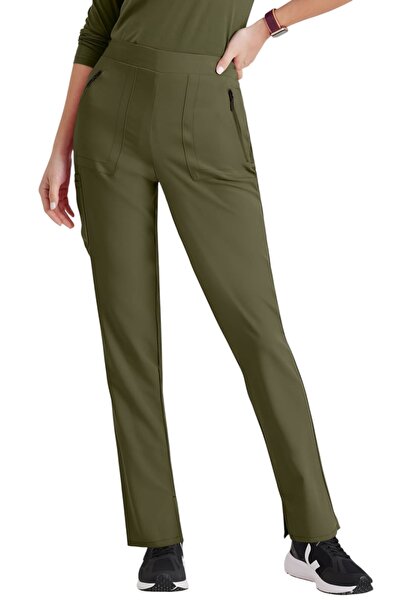 Barco Pantaloni medicali slim fit pentru femei Unify Purpose, verde oliv (BUP...