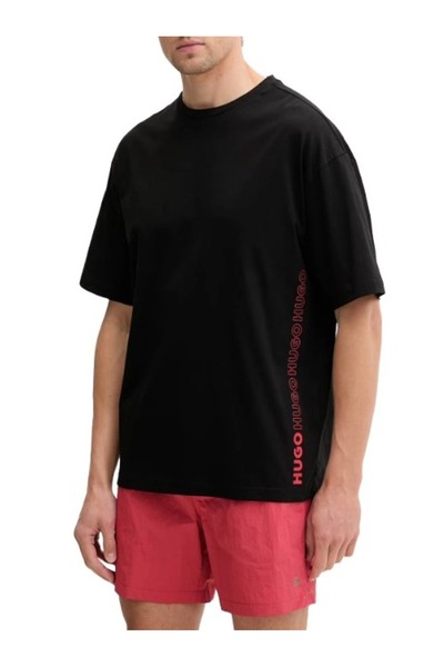 HUGO Ανδρικό Tiki T-shirt Μαύρο 50561117-001