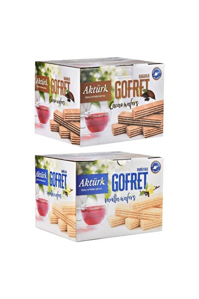 Aktürk Gofret Kakaolu ve Vanilyalı 800 gr 2 li Paket