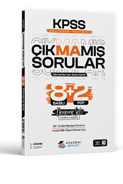 Ulti Yayınları Akademi Denizi KPSS GYGK Çıkmamış Sorular 8+2 Deneme Seti Hede...