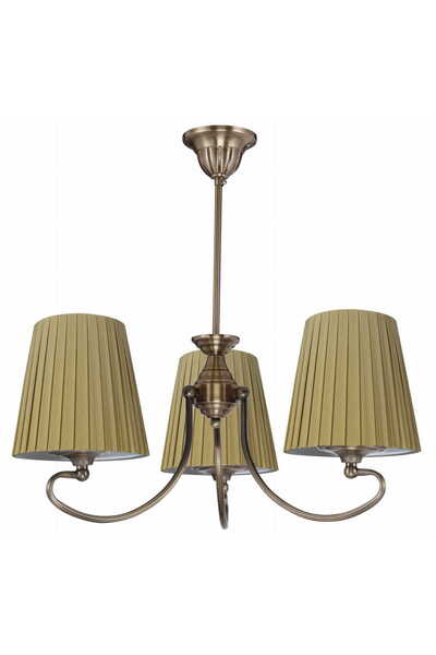 Candellux Candelabru clasic din alamă Mozart 33-33970, lustră suspendată cu 3...