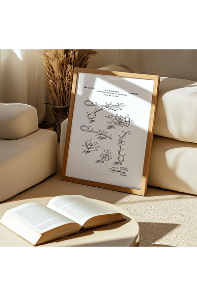 Pegziz Tablou cu foarfece chirurgicale, decor de perete medical, tablou de pa...