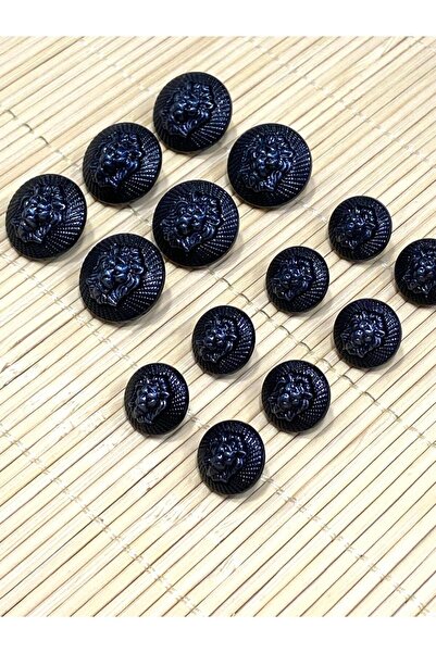 karantuhafiye Blazer Jacket Button Set Lion Model Black / Asl01