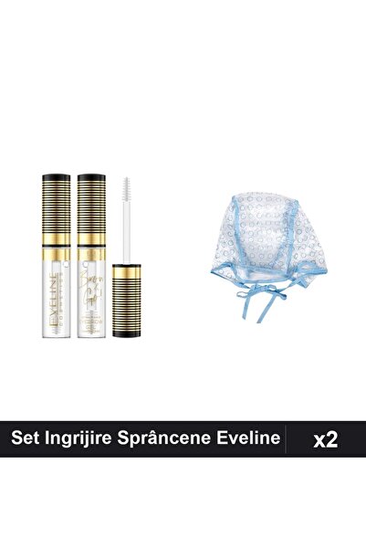 Makeup Set 2 Ingrijire Sprâncene Eveline Brow&Go Gel + Cască Șuvite Unghii