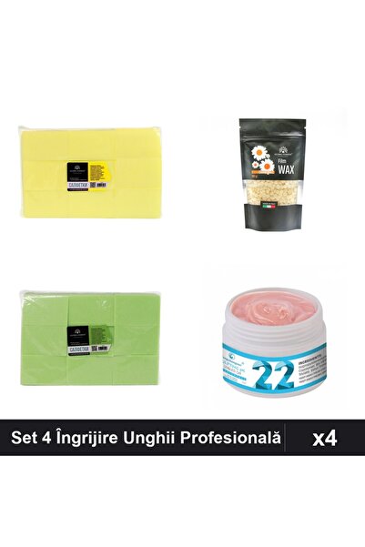 Makeup Set 4 Îngrijire Unghii: Servetele 1800buc, Ceară Musetel 100g, Gel Con...