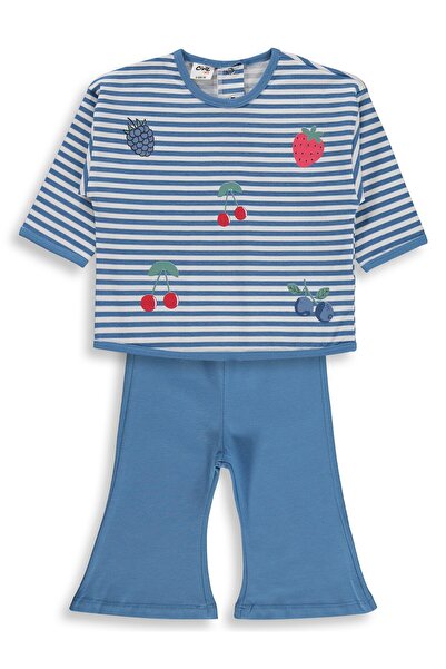 Civil Baby Karışık Meyve Baskılı 6-18 Ay Takım - Pastel Mavi