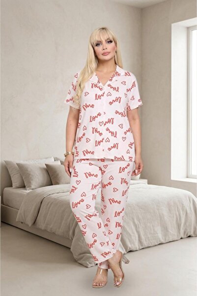 BALİS PİJAMA Women's Bamboo Fabric Oversized Soft Textured Quality Comfortabl...