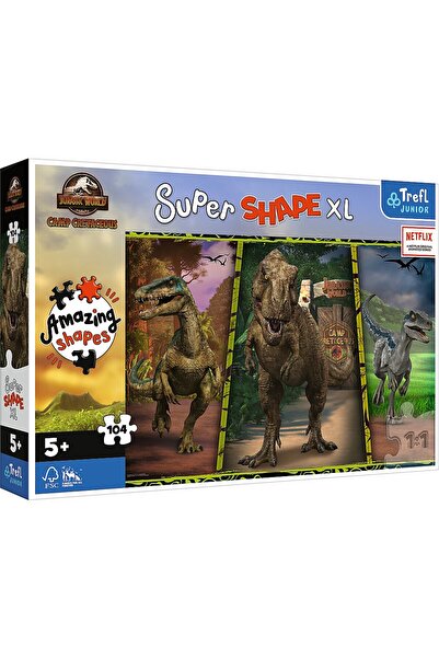 NO BRAND PUZZLE TREFL PRIMO SUPER SHAPE XXL 104 JURASSIC WORLD