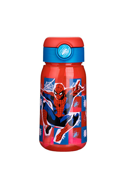 Zumzeria Plastic Pop Up Water Bottle with Spiderman Design 510ml