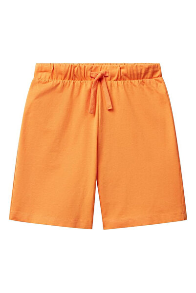 United Colors of Benetton Turuncu Erkek Çocuk Regular Fit Baskılı Şort 3BL0C903L