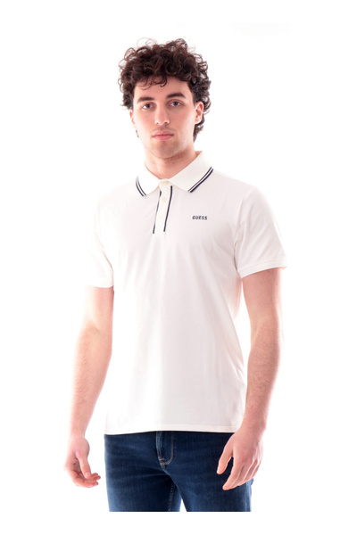 Guess Beyaz Erkek Polo T-Shirt M6GP27K3179-G018 Beyaz Polo T-Shirt