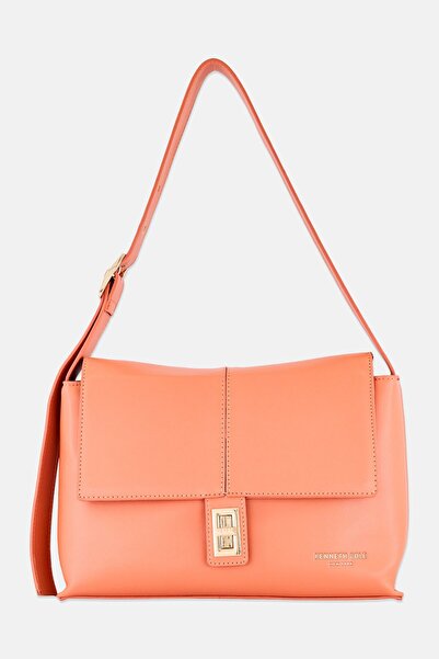 Kenneth Cole Women Brand Logo Shoulder Bag, Orange