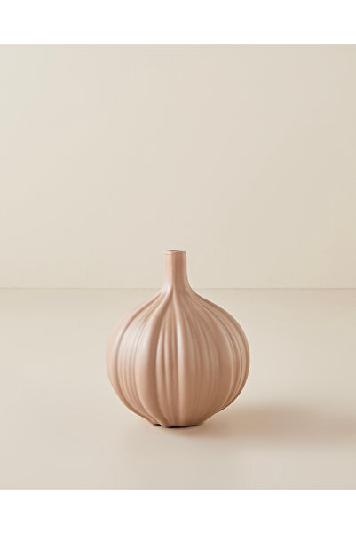 English Home Wavy Stoneware Vazo 14 cm Bej
