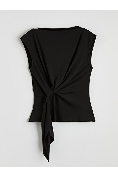 LC Waikiki Slash Neck Ruched Blouse