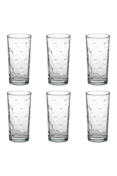 OEM Set de 6 pahare din sticlă transparentă, model  "Pătrat " cu imprimeu în ...