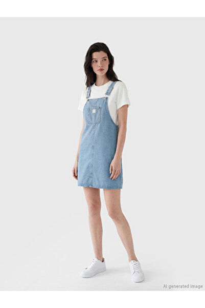 LC Waikiki Square Neck Women's Jean Dungarees