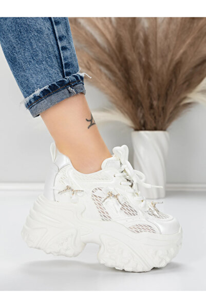 mei Pantofi Sport Dama cu Platforma 6166-95 Alb
