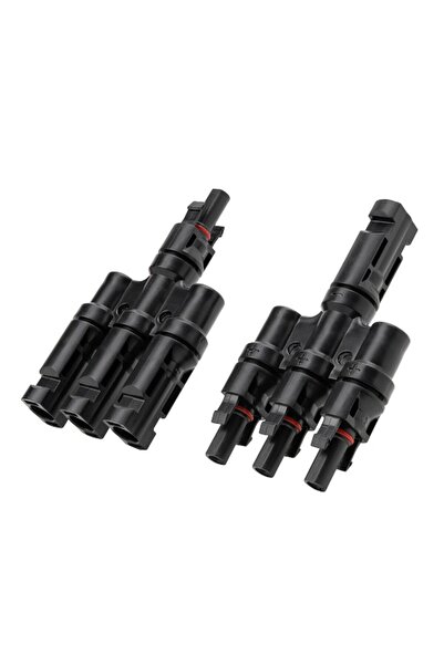 Anker Solix MC4 Solar Charging Connector Cable with 3 Ports, Black