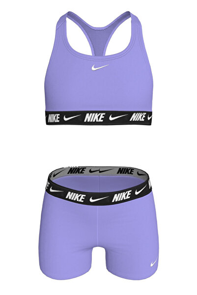 Nike Swim Logo Tape Racerback Lila Kız Çocuk Bikini Takımı