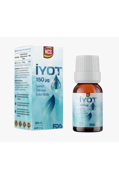 NCS İyot 150 Mcg Takviye Edici Gıda 20ml Damla FDA