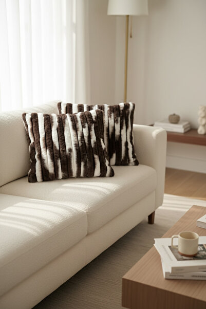 Pimula home Set od 2 pufnastih pamučnih jastučnica 43x43 cm, ukrasni jastuk s...