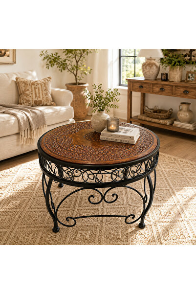 Lorena Home Decor Yuvarlak Sehpa