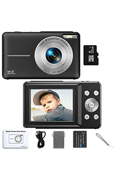 Yallabena Black 32G HD 1080P 2.4 inch digital Camera Rechargeable Cameras wit...