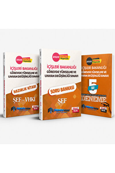 MemurSınav 2026 Içişleri Bakanlığı Gys Ve Ünvan Değişikliği Şef 3'lü Set (SOR...