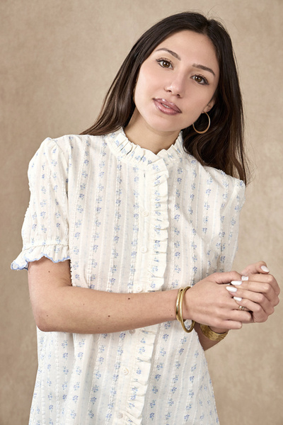 SOFILINE White cotton shirt with ZS8008 M9 print