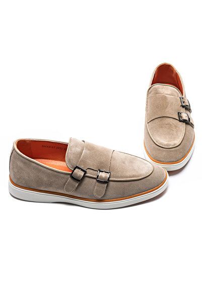 Pantoful Mocasini Barbati din piele naturala 5NXE57 Bej