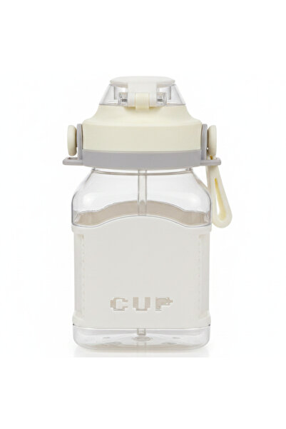 AKDC Minimal White Plastic Water Bottle with Portable Handle 1000 ml