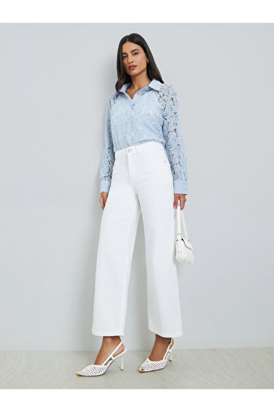 Styli Women Off White Mid Rise Straight Leg Jeans