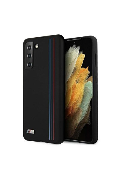 BMW BMHCS21MSIVTBK Samsung Galaxy S21+ Plus negru Dungi din silicon Colecția M