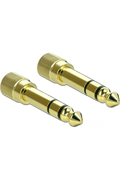 DELOCK Adaptor AV Jack 3.5mm - Jack 6.3mm Auriu (65983)