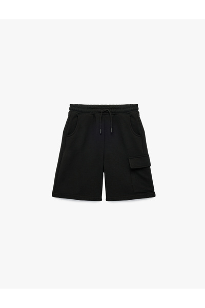 Koton Elastic Waist Pocket Detailed Cotton Basic Shorts