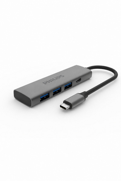 Philips 4 Portlu Usb-C Usb 3.0 Hub Dönüştürücü Çevirici Çoklayıcı