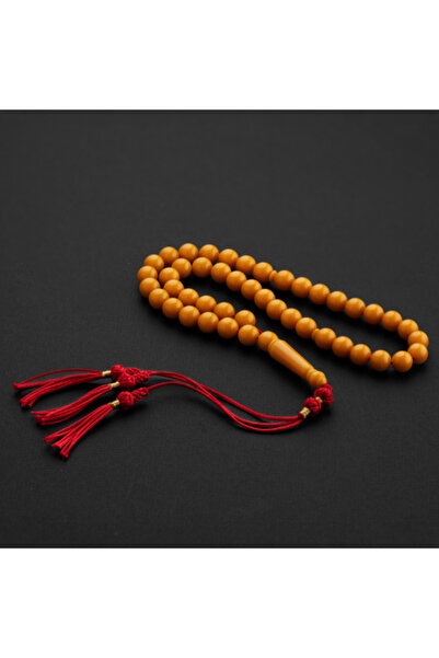 Razzah Bakelite Rosary Round Tassel - Yellow and Red