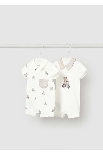 MAYORAL بدلة صيفية للأطفال حديثي الولادة مكونة من قطعتين - إكرو