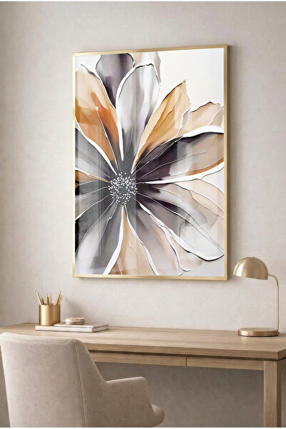 Zevahir Mobilya Dekorasyon Tablou abstract din sticlă cu model floral macro -...