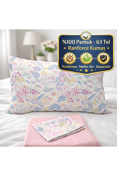 DOĞA EV TEKSTİLİ Doğanın Tüm Renkleri Ranforce Bed Sheet Set Double Size With...