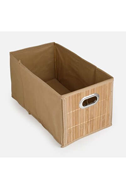 Zumzeria Color Bamboo Foldable Storage Box with Metal Handles 31x15x15cm