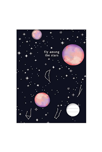 Zumzeria A5 Dictando Notebook with Black Cover and Constellation Pattern - 80...