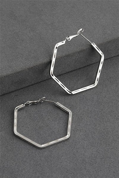 ÖZÇTAKI 316 L Stainless Steel - Anti-Allergic - Non-Tarnishing - Silver Hexag...