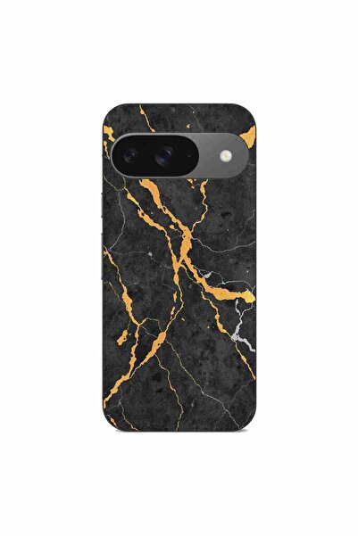 OEM Husa compatibila cu Google Pixel 9 Pro Silicon Gel Tpu Model Noir Gold Ma...