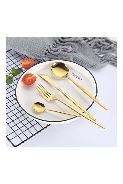Sunhome 4-Piece Stainless Steel Cutlery Set Gold