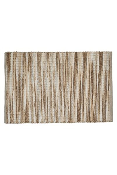 Zumzeria Beige Brown Relief Cotton Bath Mat 80x50cm