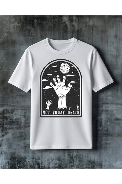 COMVİCHO Not Today Death Zombie El Printed Oversize T-Shirt