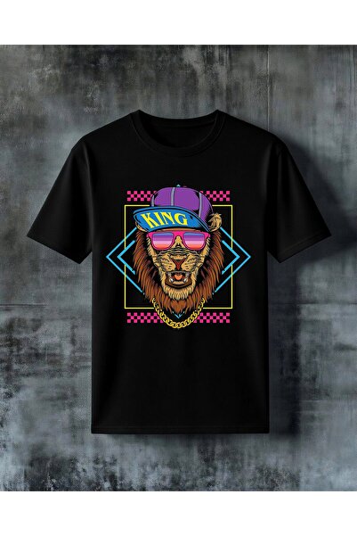 COMVİCHO King Lion Printed Oversize T-Shirt