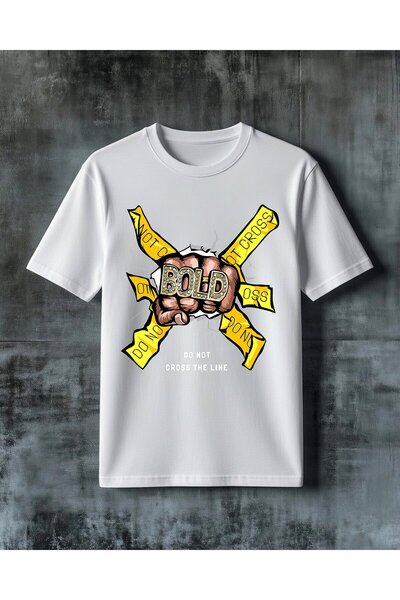 COMVİCHO Bold Fist Mine Printed Oversize T-Shirt